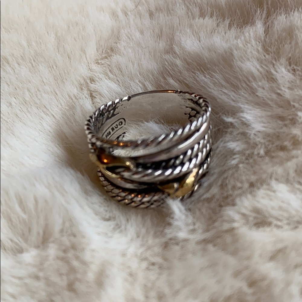 David Yurman Double X Crossover Ring!! - Picture 4 of 7